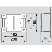 Wand-Zwenk Console RVS